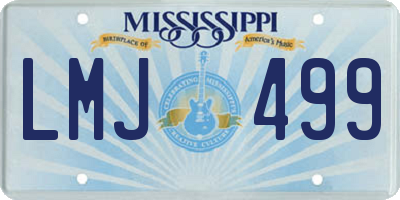 MS license plate LMJ499