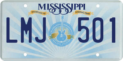 MS license plate LMJ501