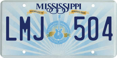 MS license plate LMJ504