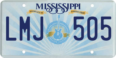MS license plate LMJ505