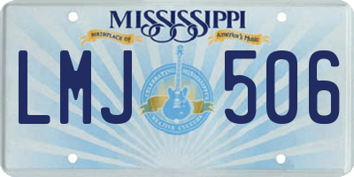 MS license plate LMJ506