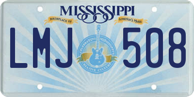 MS license plate LMJ508