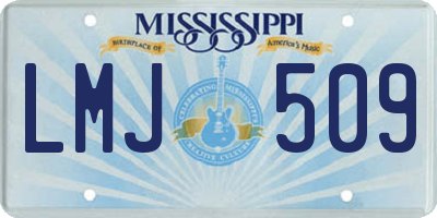 MS license plate LMJ509