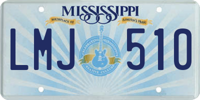 MS license plate LMJ510