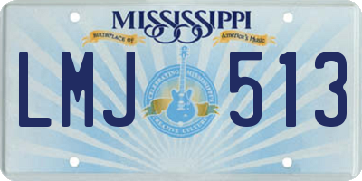 MS license plate LMJ513