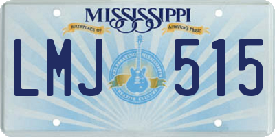 MS license plate LMJ515