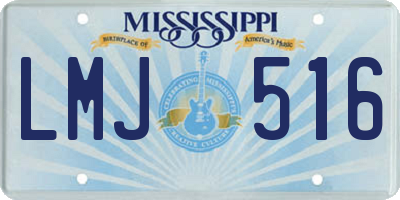 MS license plate LMJ516