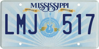 MS license plate LMJ517