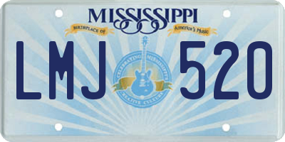 MS license plate LMJ520