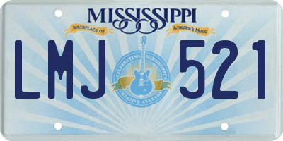 MS license plate LMJ521