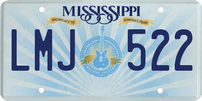 MS license plate LMJ522