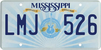 MS license plate LMJ526