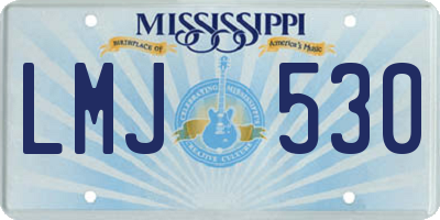 MS license plate LMJ530