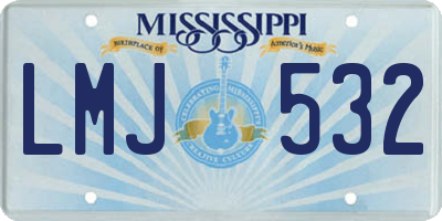 MS license plate LMJ532