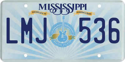 MS license plate LMJ536