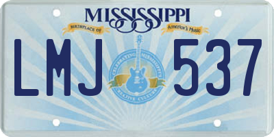 MS license plate LMJ537