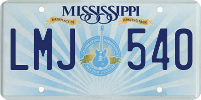 MS license plate LMJ540