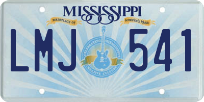 MS license plate LMJ541