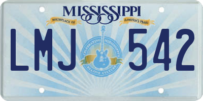 MS license plate LMJ542