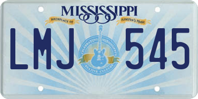 MS license plate LMJ545