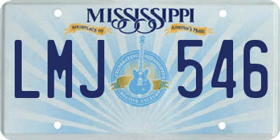 MS license plate LMJ546