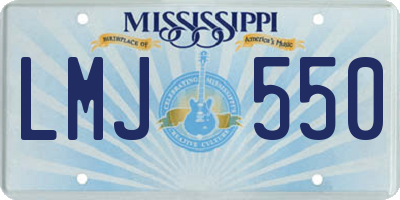 MS license plate LMJ550