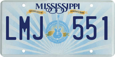 MS license plate LMJ551