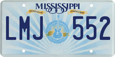 MS license plate LMJ552