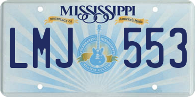 MS license plate LMJ553