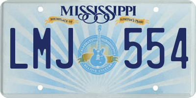 MS license plate LMJ554