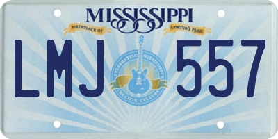 MS license plate LMJ557