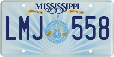 MS license plate LMJ558