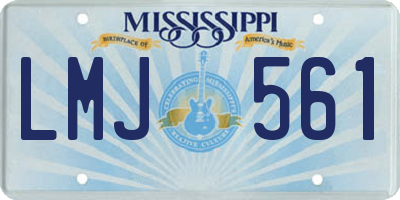 MS license plate LMJ561