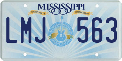 MS license plate LMJ563