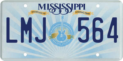 MS license plate LMJ564