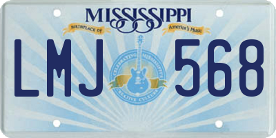 MS license plate LMJ568