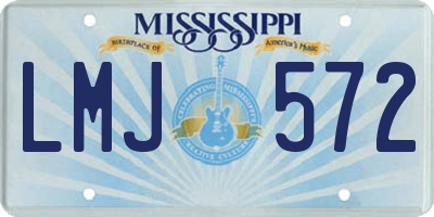 MS license plate LMJ572