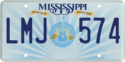 MS license plate LMJ574