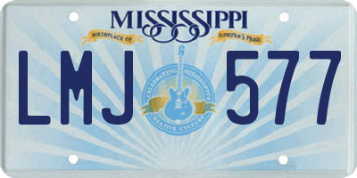 MS license plate LMJ577