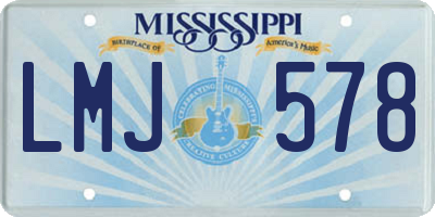 MS license plate LMJ578