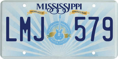MS license plate LMJ579