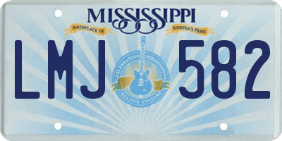 MS license plate LMJ582
