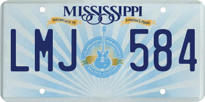 MS license plate LMJ584