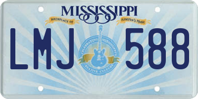 MS license plate LMJ588