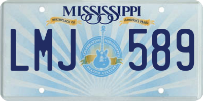 MS license plate LMJ589