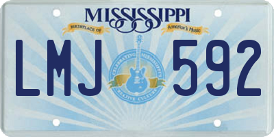MS license plate LMJ592
