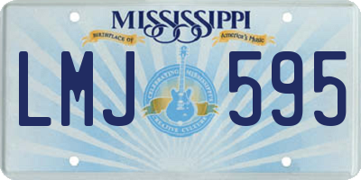 MS license plate LMJ595