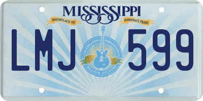 MS license plate LMJ599
