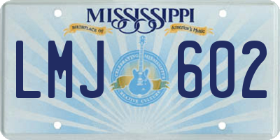 MS license plate LMJ602