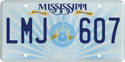 MS license plate LMJ607
